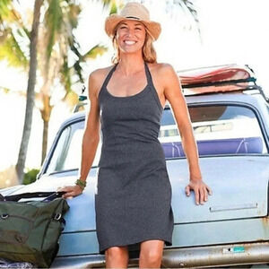 Athleta Charcoal Grey Modra Halter Dress Size 16